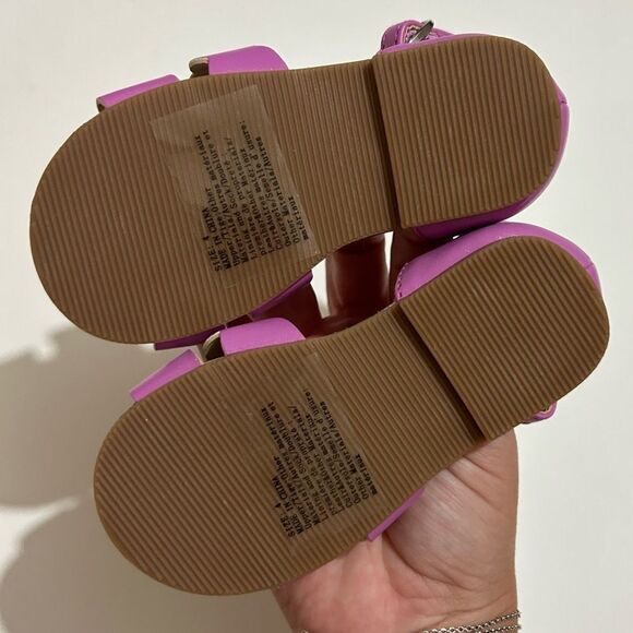 Janie and Jack Purple Scalloped Sandals NEW WITHOUT TAG SIZE 4 - Picture 4 of 5